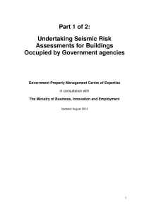 Part 1 of 2: Undertaking Seismic Risk Assessments for Buildings