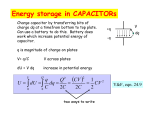 Energy Storage In CAPACITORs
