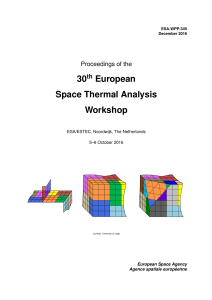 30 European Space Thermal Analysis Workshop