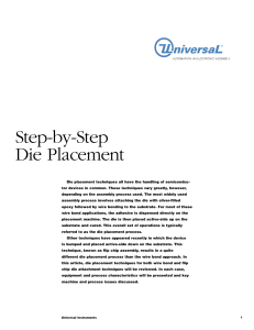Step-by-Step Die Placement