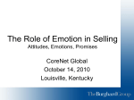 The Role of Emotion in Selling