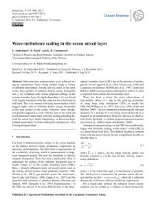 Wave-turbulence scaling in the ocean mixed layer