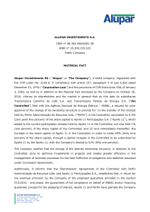 ALUPAR INVESTIMENTO S.A. CNPJ n° 08.364.948/0001