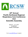The Respiratory Care Society of Washington Presents: