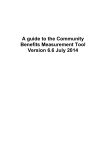 A guide to the Community Benefits Measurement Tool Version 6.6