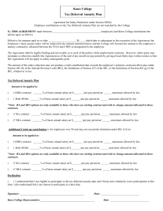 Tax Deferred Annuity Plan Form