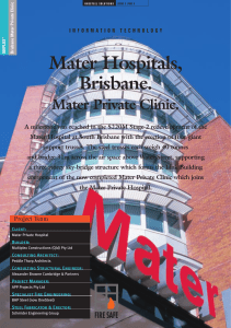 Mater Hospitals, Brisbane.