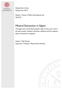 Mineral Extraction in Sápmi
