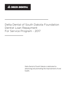 Delta Dental of South Dakota Foundation Dentist Loan Repayment