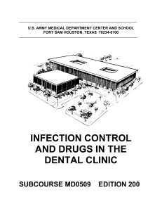 infection control and drugs in the dental clinic