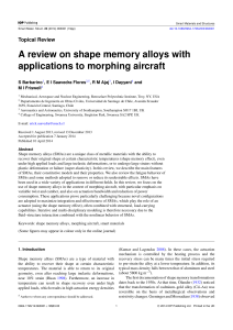 A review on shape memory alloys with applications to morphing