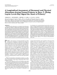A Longitudinal Assessment of Hormonal and Physical