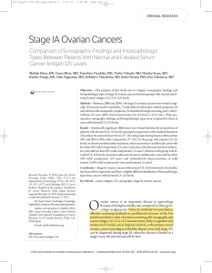 Stage IA Ovarian Cancers