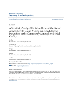 A Sensitivity Study of Radiative Fluxes at the Top of Atmosphere to