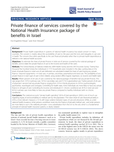Private finance of services covered by the National