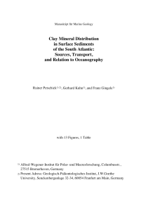 Clay Mineral Distribution in Surface Sediments of the