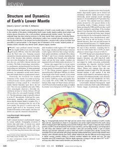 Structure and Dynamics of EarthLs Lower Mantle