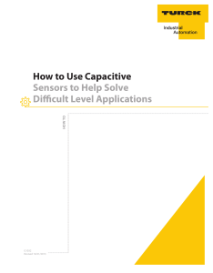 How to Use Capacitive Sensors to Help Solve Difficult Level