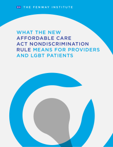 what the new affordable care act nondiscrimination