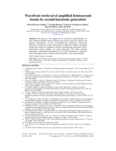 Wavefront retrieval of amplified femtosecond