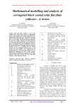 Mathematical modelling and analysis of corrugated