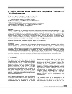 A Simple Substrate Heater Device With Temperature Controller for