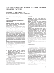 an assessment of dental anxiety in oral surgery patients