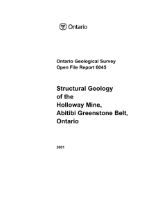 Structural Geology, Holloway Mine, Abitibi