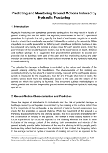 Predicting and Monitoring Ground Motions Induced by Hydraulic