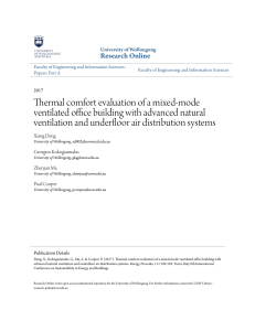 Thermal comfort evaluation of a mixed-mode