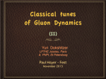 Classical tunes of Gluon Dynamics