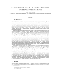 experimental study on use of cemented materials for