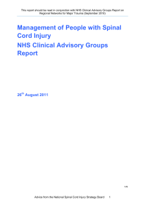 Management of People with Spinal Cord Injury