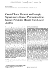 Crustal Trace Element and Isotopic Signatures in