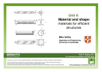 Unit 9. Material and shape: materials for efficient structures