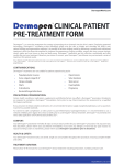 clinical patient pre-treatment form