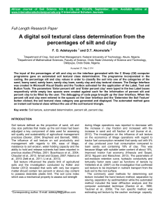 A digital soil textural class determination from the percentages of silt