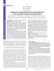 Comparison of Adjustable and Fixed Oral Appliances for the