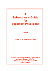 A Tuberculosis Guide for Specialist Physicians