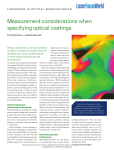 Measurement considerations when specifying