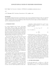 longitudinal waves in slender moonpools