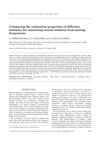 Comparing the estimation properties of different statistics for