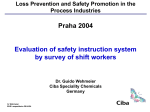 Evaluation of Sfety Instruction System by Survey of Shift Workers