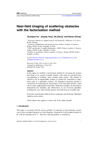 Near-field imaging of scattering obstacles with the factorization method