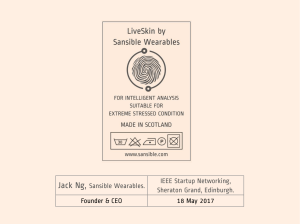 Sansible Wearables Presentation  - IEEE-SA Start