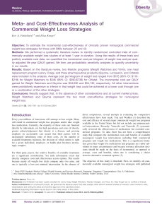 Meta and costeffectiveness analysis of commercial weight loss