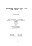 Probabilistic Models of Design Wind Loads in South Africa