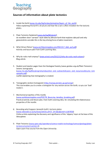 Sources of information about plate tectonics