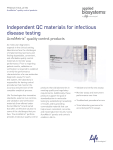 Independent QC materials for infectious disease testing