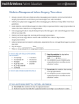 Diabetes Management before Surgery/Procedure